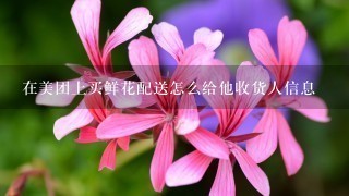 在美团上买鲜花配送怎么给他收货人信息